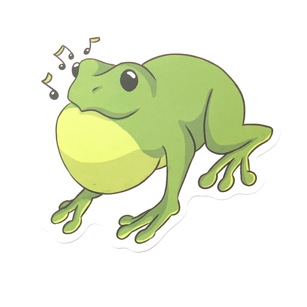 Frog Vinyl Sticker